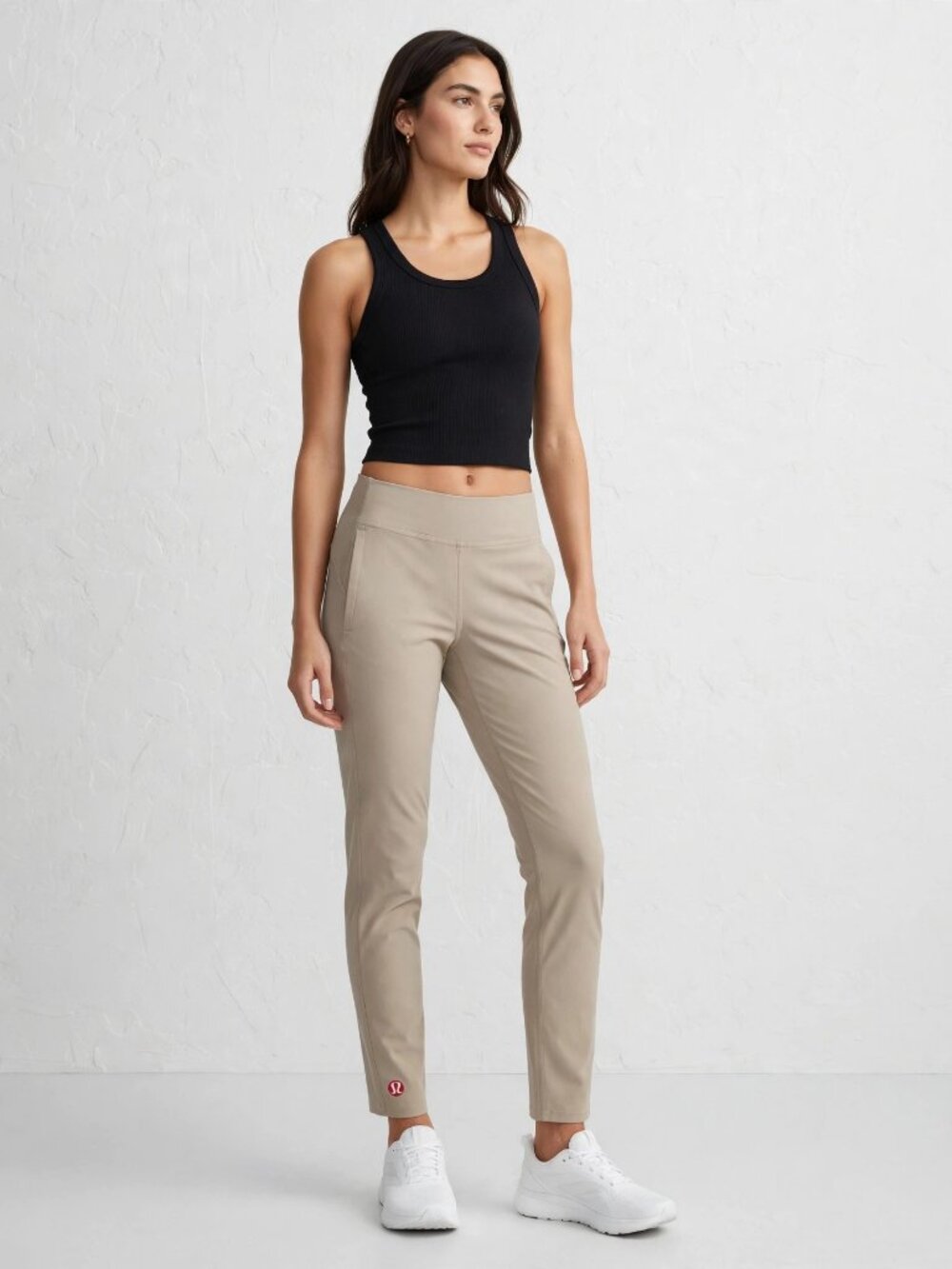 Lululemon Taupe High-Rise Slim Pants Size 2 Athleisure 27 Inseam